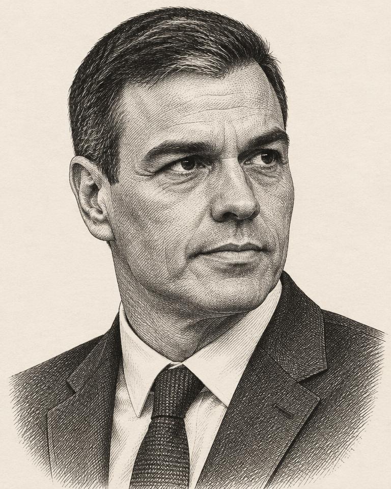 Retrato editorial de Pedro Sánchez